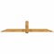 Ekena Millwork Eugene Rough Sawn Timber Gable Bracket, Western Red Cedar, 108"W x 22"H x 4"D x 6"F, 5/12 Pitch GBW108X22X0406EUG00RWR - alternate 1